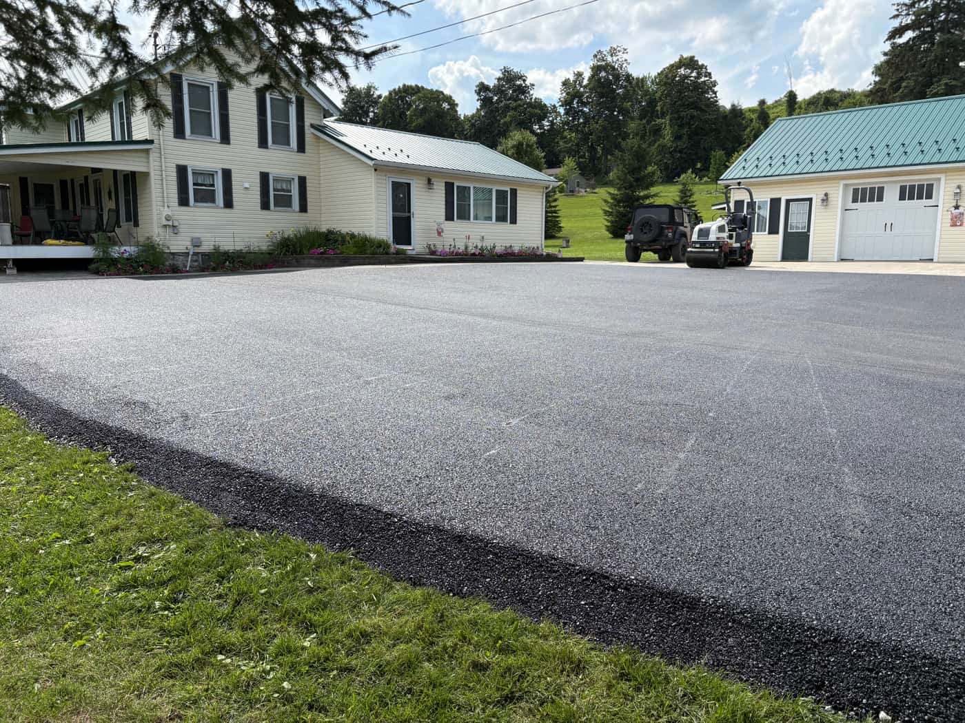 Completed residential driveway